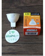 Լամպ լուսադիոդային Ecola MR16 LED 8W  GU5.3 2800K  թափանցիկ M7MW80ELC